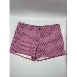 RALPH LAUREN SPORT Shorts 6 Pink Green Floral Geometric Preppy Summer Coastal